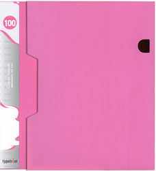 Typotrust Ντοσιέ Σουπλ με 100 Διαφάνειες για Χαρτί A4 Ροζ