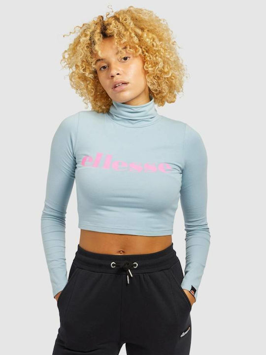 Ellesse Volitans Damen Sportlich Baumwolle Bluse Langärmelig Hellblau