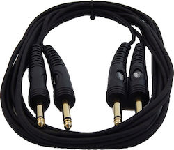 Bridgecable TPC-016A 2x 6,3mm Stecker - 2x 6,3mm Stecker 3m