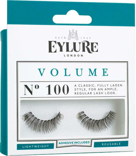 Eylure Volume False Lashes in Black color 100