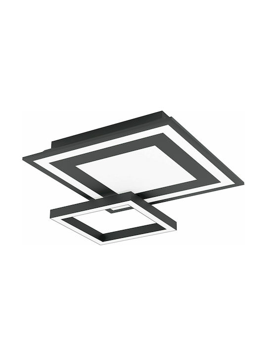 Eglo Savatarila-C Modernă Metalică Plafonieră de Tavan cu LED Integrat în culoare Negru Negru