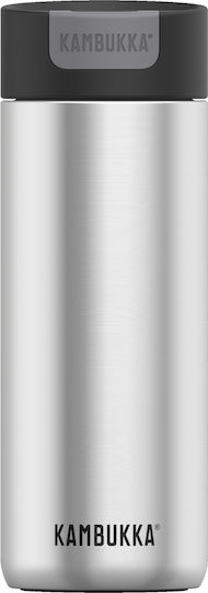 Kambukka Olympus Bottle Thermos Stainless Steel BPA Free 500ml Silver with Mouthpiece