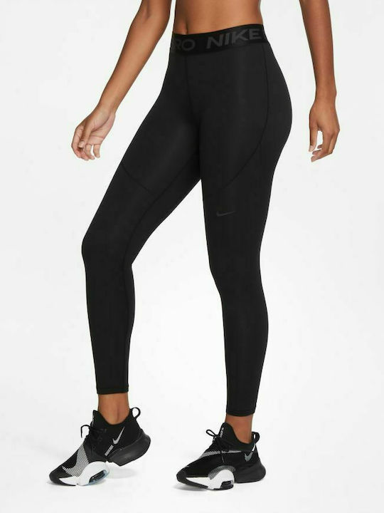 Nike Dri-Fit Pro Therma Training Γυναικείο Cropped Κολάν με Fleece Επένδυση Μαύρο