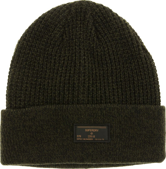 Stockholf Beanie Ανδρικός Σκούφος με Rib Πλέξη σε Χακί χρώμα