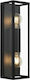 Eglo Amezola Industrial Bathroom Wall Lamp with E27 Lamp Bulb Base Black 11x11cm