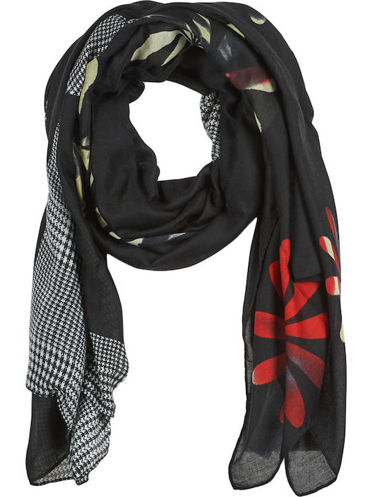 Desigual Love Γυναικείο Φουλάρι Μαύρο