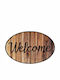 Sdim Entrance Mat Oval Carpet with Anti-slip Backing 006 Brown 50x75cm