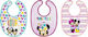 Interbaby Disney Minnie Waterproof Лигавник Пластмаса със закопчалка за обръч и примка Многоцветна 3бр