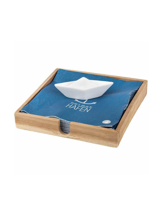 Raeder Boat Serviettenhalter Braun 18x18cm 0012960