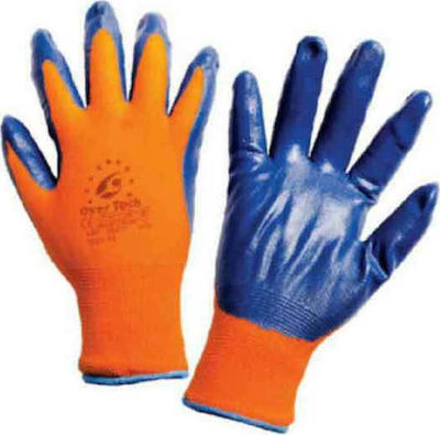 Knitted nitrile work gloves