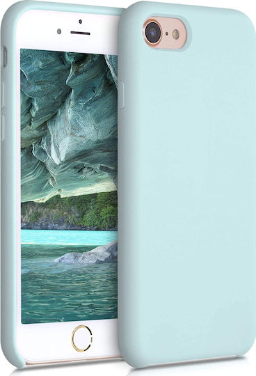KWmobile Soft Flexible Rubber Back Cover Silicone Light Blue (iPhone SE 2022/2020)