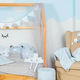 Baby Star Baby Mosquito Net for Crib with Light Blue Tulles 520x520x180cm