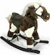Avra Toys Oliver Fabric Rocking Toy Horse for 36+ months with Sounds Brown