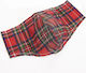 Eco Chic Face Cover Mini Red Tartan 1τμχ