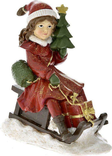 Iliadis Weihnachtliche Figur Schlitten Rot Höhe 12cm