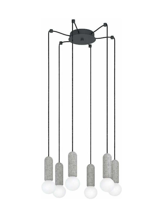 Eglo Giaconecchia Pendant Suspension for 6 Bulbs E27 Gray