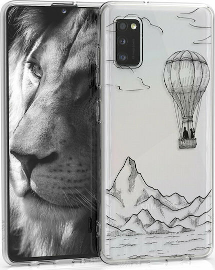 KWmobile Slim Fit Gel Hot Air Balloon Back Cover Silicone Transparent (Galaxy A41)