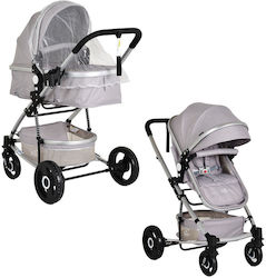 Moni Gigi 2 in 1 Baby Stroller Suitable for Newborn Light Grey 12.5kg