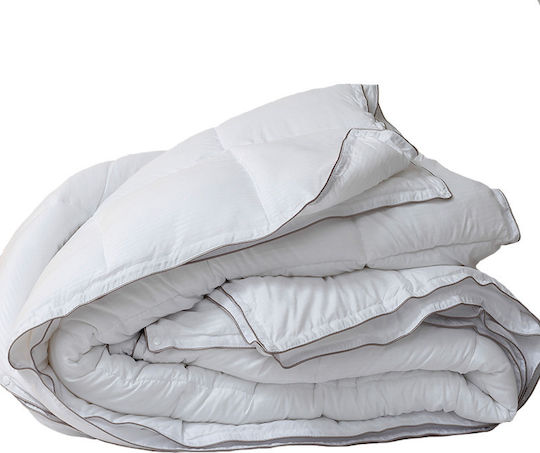 Melinen Duvet Queen with Microfiber Filling 220x240cm Stripes Basics White 200 GSMGsm 9 togs Togs