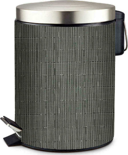 Marva Metallic Bathroom Basket 5lt Gray