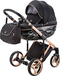Adamex Chantal Special Edition 2 in 1 Verstellbar 2 in 1 Baby Kinderwagen Geeignet für Neugeborene Schwarz