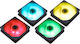 Scythe Kaze Flex Slim RGB Gehäuselüfter 92mm mit Verbindung 4-Pin PWM 1Stück Schwarz