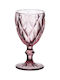 Cryspo Trio Kare Glass Water made of Glass in Purple Color Goblet 320ml
