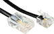 Плоски Телефонен кабел RJ11 6P4C 2м Черен (68188)