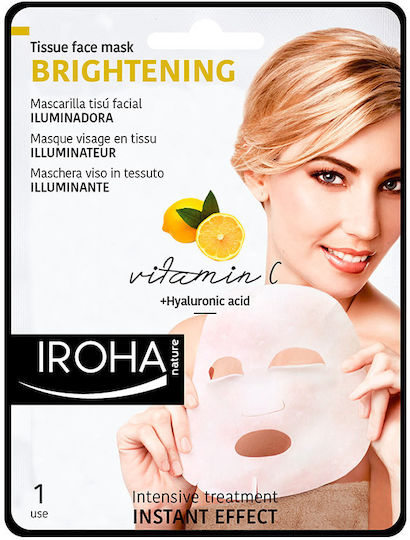 Iroha Nature Tissue Brightening Vitamin C & AHA Face Brightening Mask 20ml