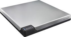 Pioneer BDR-XD07TS Εξωτερικός Οδηγός Εγγραφής/Ανάγνωσης Blu-Ray/DVD/CD για Laptop / Desktop Ασημί