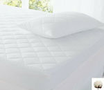 Palatex Single Quilted Mattress Cover Fitted White 100x200cm