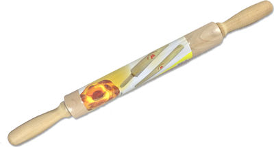 Wooden Kitchen Rolling Pin 49cm 1pcs Περιστρεφόμενος