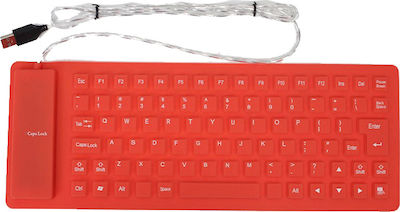 Silicone Keyboard Nur Tastatur Englisch US Rot