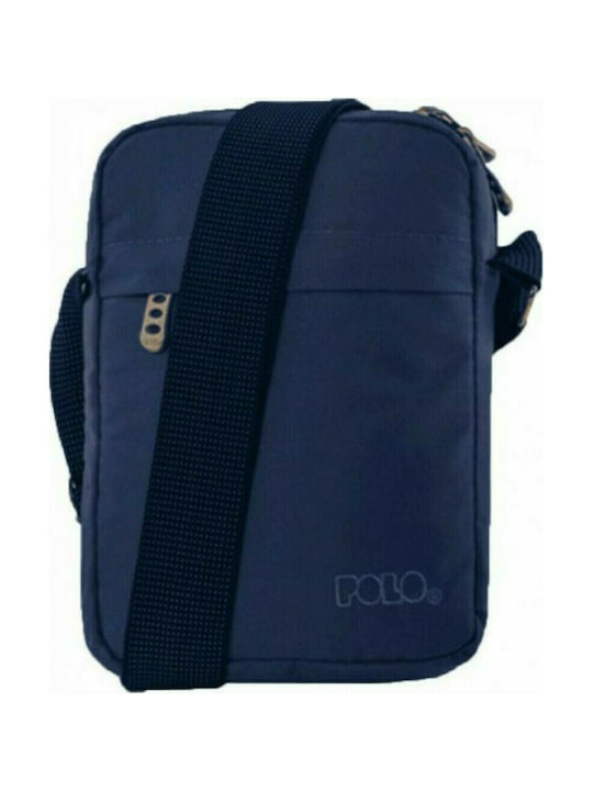 Polo Ανδρική Τσάντα Ώμου / Χιαστί σε Μπλε χρώμα