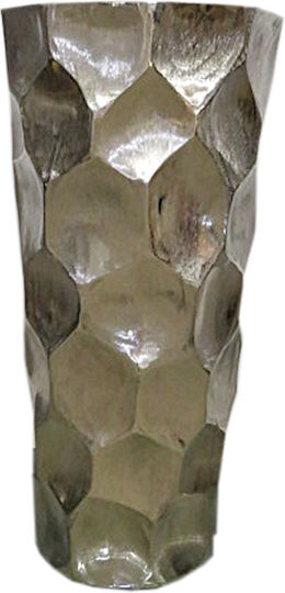 Art et Lumiere Decorative Vase Metallic Silver 19x19xH39cm