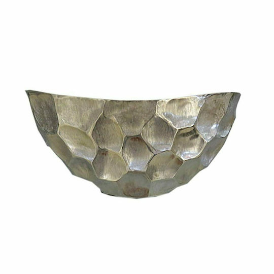 Art et Lumiere Bol Decorativ Metalic Argintiu 44x20x20cm 1buc