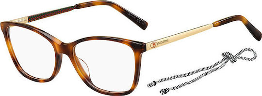 Missoni Plastic Eyeglass Frame Brown Tortoise MMI 0032 086