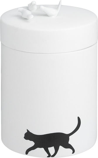Rader Vase aus Porzellan Birds & Cat Weiß F9xY12cm