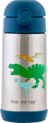 Stephen Joseph Kinder Trinkflasche Thermos Dinosaurier Rostfreier Stahl Blau 350ml