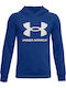 Under Armour Kids Fleece Sweatshirt with Hood and Pocket Blue Rival