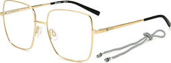 Missoni Metal Eyeglass Frame Gold MMI 0021 J5G