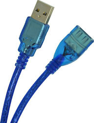 Ancus 28864 USB 2.0 USB-A-Stecker zu USB-A-Buchse Blau 3m