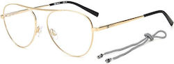 Missoni Metal Eyeglass Frame Gold MMI 0023 J5G