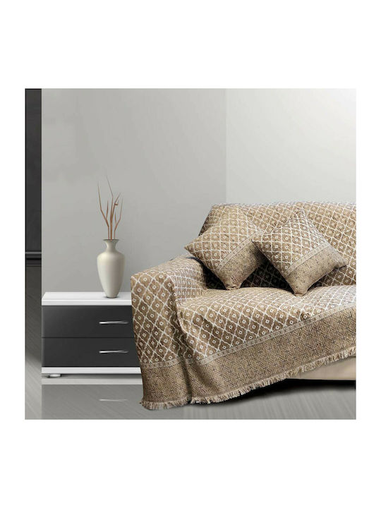 SB Home Toulouse Ριχτάρι Διθέσιου Καναπέ Chenille 180x240εκ. Beige