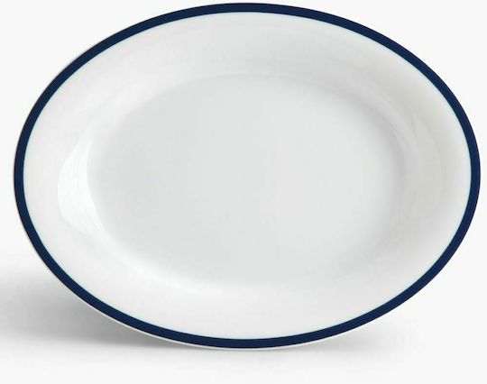 Ionia Mediterraneo Serving Platter Oval made of Porcelain White 33x33cm