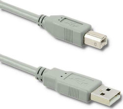 Qoltec 50392 USB 2.0 USB-A мъжки към USB-B мъжки Сив 5м