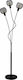 Eglo Wrington 1 Vintage Floor Lamp H149.5xW34cm. with Socket for Bulb E14 Black