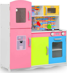 vidaXL Kids Kitchen Παιδική Κουζίνα Πολύχρωμη made of Wood 85 cm cm.