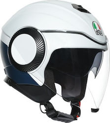 AGV Orbyt Multi Jet Helmet with Sun Visor 1280gr Block Matt Light Grey/Ebony/White