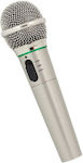 Wireless Dynamic Microphone AG100B Handheld for Voice In Silver Colour